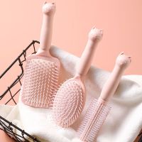 1Pc Pink Cat Air Cushion Comb Women Scalp Massage Combs Girls Anti Static Wet Curly Detangle Hair Brush Home Salon Styling Tools