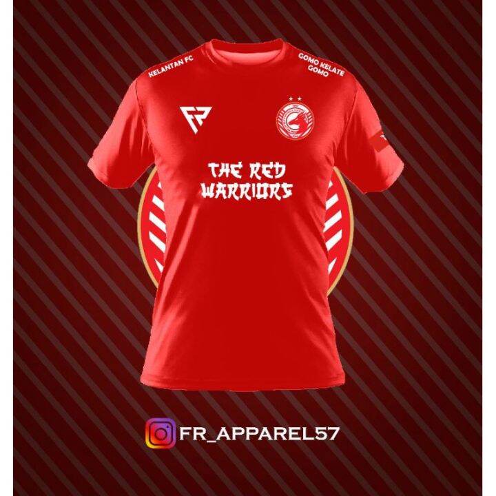 Kelantan Football Jersey Jersi Penyokong The Red Warriors Lazada