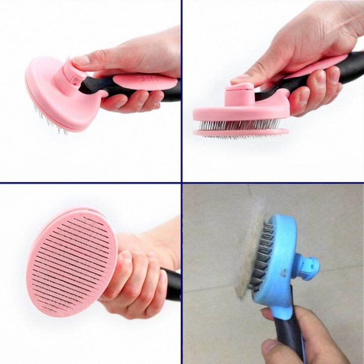 หวีแปรงสุนัข-หวีแปรงขนแมว-gc01-หวีแปรงขนสัตว์เลี้ยง-อัตโนมัติ-self-cleaning-slicker-brush-comb