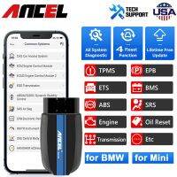 ANCEL BD300 Bluetooth OBD OBD2 Scanner for BMW Mini Read/Erase ABS Airbag Transmission TPMS Error Code Car Battery Registration