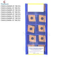 10pcs CNMG120404R-ZC CNMG120408R-ZC CNMG120404L-ZC CNMG120408L-ZC YBC251 YBC252 คาร์ไบด์แทรก CNC Lathe เครื่องมือ ใบมีดกลึง