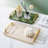 Acrylic Tray Kitchen Storage Clear Decorative Tray Storage Organizer Trays Decorative Breadbasket Food Container Candle Holder