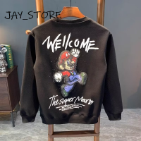 JAY_STORE  เสื้อสเวตเตอร์  เสื้อกันหนาวมีฮู้ด เสื้อกันหนาว เสื้อแขนยาวชาย เสื้อกันหนาว ผ ช เสื้อฮู้ด เสื้อฮู้ดชาย 2023ใหม่ MWY2390KY3 37Z230915