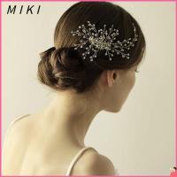 MIKI หมุดผู้หญิงเครื่องประดับผมคริสตัลดอกไม้งานแต่งงานแฮนด์เมด Headpiece กิ๊บหนีบผมหวีคริสตัล