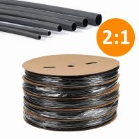 1/5/10/25M 2:1 สีดำ 1 2 3 5 6 8 10 มม.ความร้อนหด Heatshrink ท่อ Sleeving Wrap ลวดขาย DIY Connector Repair-TIOH MALL