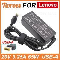 อะแดปเตอร์พลังงานเอซีแล็ปท๊อปที่ชาร์จ20V 3.25A 65W USB สำหรับ Lenovo Thinkpad X301S X230S G500 G405คาร์บอน X1 E431 E531 T440s โยคะ13 Yuebian