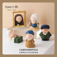 A Half Blind Box Of The Mona Lisa Van Gogh Pearl Fat Artists Girl Doll Hands Do Desktop Furnishing Articles Doll Gifts