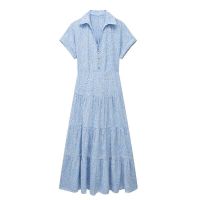 European and American style summer new fashion trend womens clothing hollow embroidered shirt dress 7946528 044