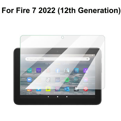 กระจกนิรภัยป้องกันหน้าจอสำหรับ Amazon Fire 7 2022 Fire7 12th Generation ป้องกันฟิล์ม Screen Guard Protection