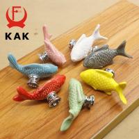 KAK Children Drawer Knobs Fish Shape Ceramic Handles for Kids Room Kitchen Cabinet Handles Cupboard Knobs Furniture Hardware Door Hardware  Locks