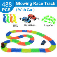 Railway Magical mini road light with railroad miracle flexible glowing race track childrens cars racing tracks toys for boys