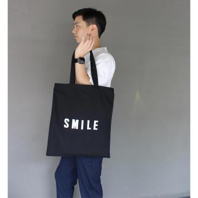 Golden Zebra Jeans กระเป๋าผ้ายีนส์ตัวอักษร SMILE ทรง Tote Bag