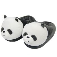 Winter Indoor Panda Women Slippers Ladies Cute Animals Plush Warm Furry Shoes Couple Home Bedroom Fuzzy Slipers Bear Men Sliders