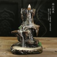 Ceramic Dragon Backflow Incense Burner Smoke Incense Waterfall Censer Dragon Incense Stick Holder Home Decor With 20pcs Cones