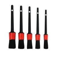 5 Pcs/set Multifunctional Detail Brush Cleaning Wheels Trim Auto Motorcycle Plastic Round Crevices Tool Hanging Hole Car Wash