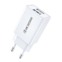 WK WP-U119 10W พอร์ต USB คู่อะแดปเตอร์ชาร์จไฟสำหรับเดินทาง,ปลั๊ก EU