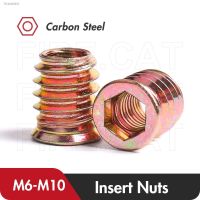 ✎✺ 5/15/20 Pcs Zinc Alloy Furniture Nuts M6 M8 M10 Hex Socket Drive Threaded Woodworking Inserts Nut Connector for Wood Furniture