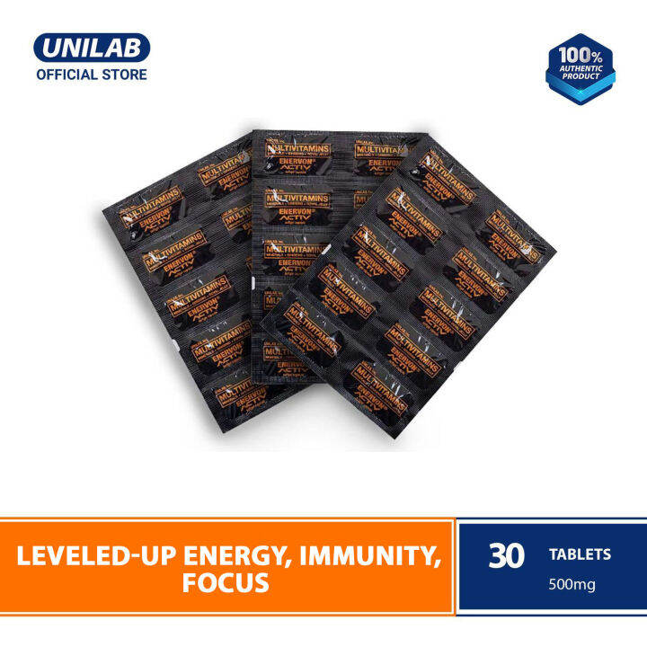 Unilab Enervon Activ Multivitamins 30 Capsules With Ginseng and Royal