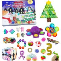 Christmas Advent Calendar Fidget Toys Kit Simple Dimple Fidget Toys Pack Antistress Sniper Anti-anxiety Toys For Kids Brinquedos