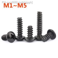 Black Carbon Steel Pan Head Black Electronic Micro Screws Phillips Self-tapping Screw M1 M1.2 M1.4 M1.7 M2 M2.3 M2.6 M3 M3.5 M4