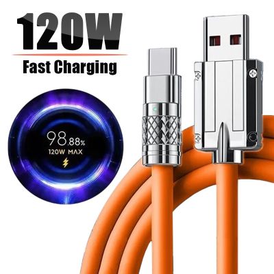 【jw】△✆  120w Fast Charging Cable 2 Lengthened Aluminum Alloy Type C Interface 6A Data for