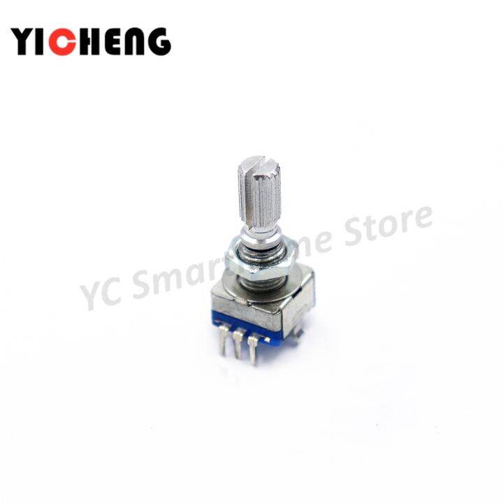 yf-1pcs-ec11-rotary-encoder-encoding-switch-digital-potentiometer-5-foot-with-switch-15-20mm-plum-blossom-half-shaft