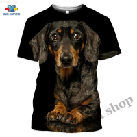 2023 new design- Dachshund (สต็อกเพียงพอ) T-Shirt Teckel Shirts For Mens Dackel Dog 3D T Shirt Print Tee Tops Oversized Women Cute Clothing Homme Short Sleeveคุณภาพสูง size:S-5XL