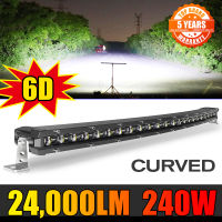 CO LIGHT 6D Super Bright Slim LED Bar 26" Curved LED Light Bar/Work Light 90W For Driving Truck 4X4 UAZ 4WD ATV Car 12V 24V