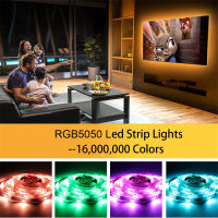 หลอดไฟ Led Strip USB บลูทูธ RGB 5050 Led เทปเพลงซิงค์ยืดหยุ่นริบบิ้นสำหรับทีวีแสงไฟหน้าจอพีซีพื้นหลังแสง