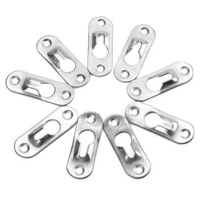 10pcs Picture Hanger Hooks frame Wall Metal Keyhole Hanging Paintings Fasteners Art Gallery Display Mirror Brackets Hardware