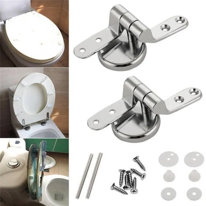 PINBO Adjustable Zinc Alloy Replacement Toilet Seats Fitting Repair