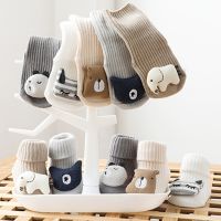 ✶  Spring Newborn Cartoon Animal Baby White Non-slip Socks Autumn Soft Cotton Girls Infant Boy Anti Slip Floor Socks Accessories