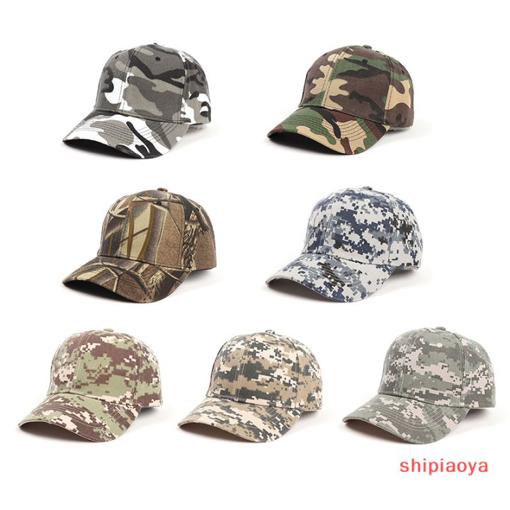 shipiaoya-หมวกแก๊ปหมวกเบสบอล-unisex-กันแดดกลางแจ้งแบบปรับได้สำหรับฤดูร้อนหมวกลายพรางแห้งเร็วสำหรับผู้หญิงผู้ชาย