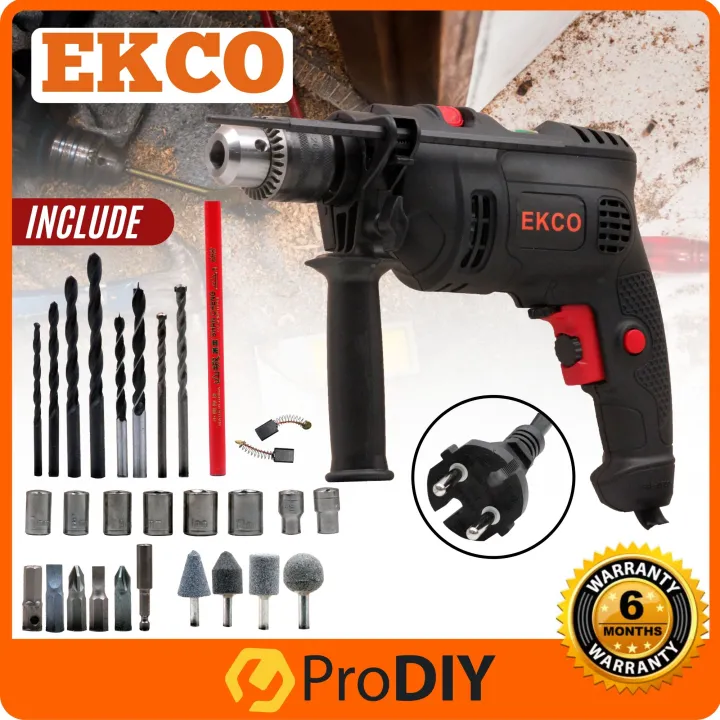 PRODIY EKCO GSB16RE 710W Hammer Drill Set Impact Drill Tool Set Mesin