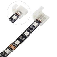 YOUUAN ราคาถูกสำหรับ SMD 5050 RGB แถบไฟ LED Solderless Strip Lights ปุ่มเทปนำแสดงโดย RGB สายต่อปลั๊กแถบไฟเชื่อมต่อแถบไฟ LED อุปกรณ์เสริม