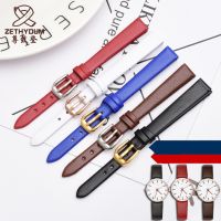 ✚ Women Fashion Genuine Leather Watch Band Bracelet Small Size Mini Strap Red White Black Accessories 6mm 8mm 7mm 10mm 12mm 14mm