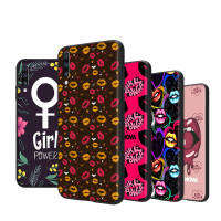 Black เคสโทรศัพท์ Compatible หรับ Samsung Galaxy Note Ultra S20 20 S10 S10E 10 9 8 FE Lite Plus ปก SC-94 Lips Girl Power