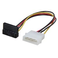 【Popular choice】 Molex สายแปลงสัญญาณ4-Pin LP4 8นิ้วตัวผู้เป็น SATA Power 15-Pin 90องศาสายแปลงอะแดปเตอร์สำหรับ ATX 12V/5V ฮาร์ดดิสก์ไดรฟ์ Hdd/ssd