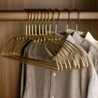 10pcs Clothes Hangers Anti-slip Traceless Design Skirt Dress Drying Rack Aluminum Alloy Storage Hanger Wardrobe Coat Organizer Clothes Hangers Pegs