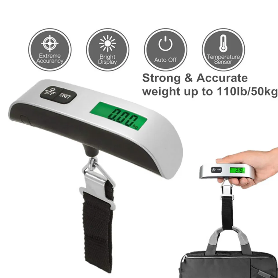 Handheld Portable Digital Luggage Scale With Grip - Travel