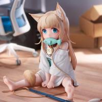 Sitting Pose Girl Soybean Flour Figure Model Cat Girl Anime Peripheral PVC Ornament Cartoon Cute Gift Case Ornament Desktop Decoration Office ordinary