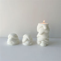 DIY New Aromatherapy Ornaments Candle Silicone Mold Stacking Stone