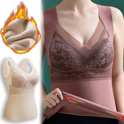 ♠☇◙ winter thermal underwear interior t-shirts sexy lingerie heaters Dresses regatta camisole with bra