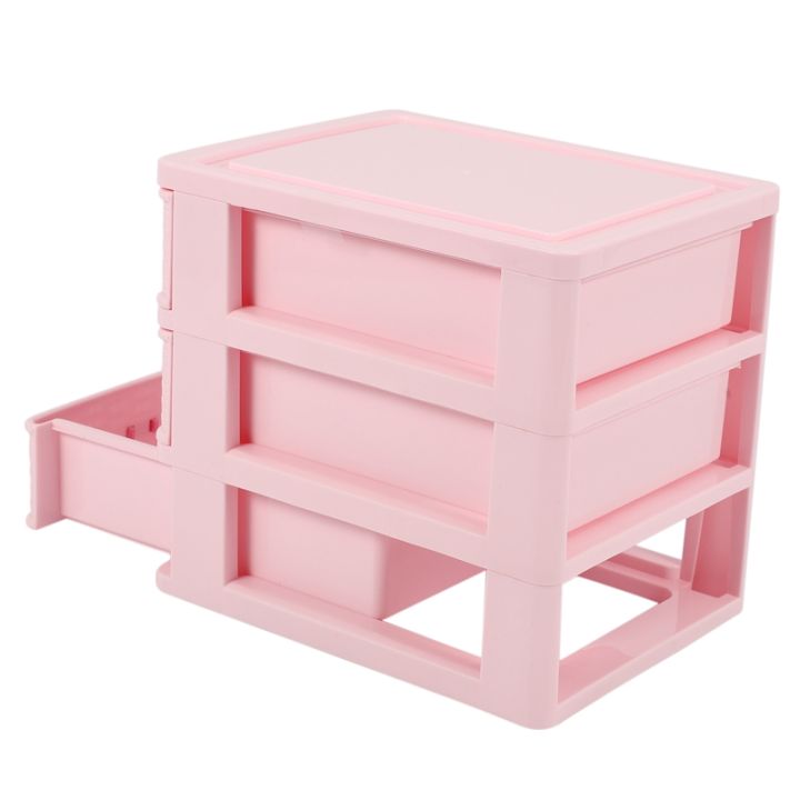plastic-drawer-designed-3-compartment-jewelry-storage-box-pink