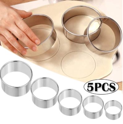 5PCS Round Biscuit Mold Dumpling Cutting Pastry Baking Tools