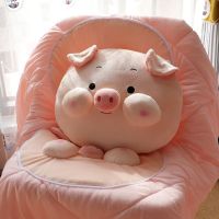 【Ready】? Piggy pillow quilt dual-purpose lunch break pillow office nap pillow air-conditioning blanket two-in-one car thickened