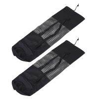 2pcs Portable Yoga Mat Storage Breathable Window Pocket Yoga Mat Storage Bags for Sports Kids Black