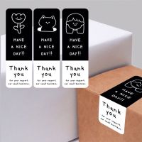 30Pcs Square Thank You Sticker Decorative Seal Labels Small Business Gift Decoration Stickers Stickers Labels