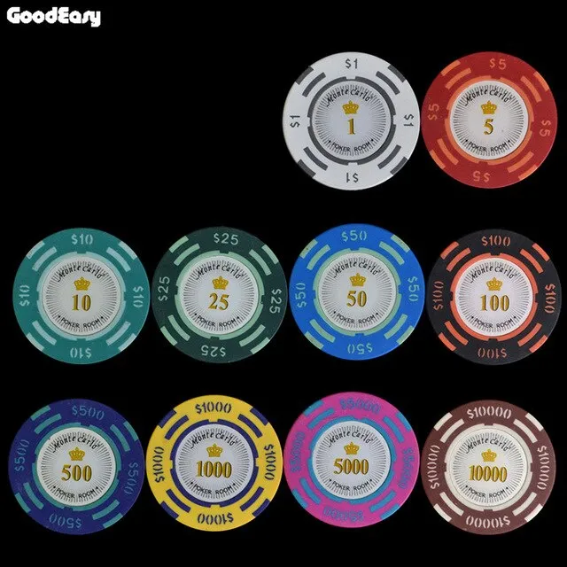 Professional Clay Poker Chips Set With Quality Each Denomination For ...