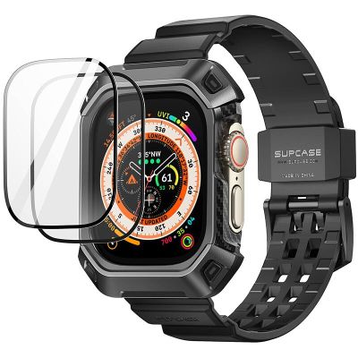 SUPCASE UB Pro เคสสำหรับนาฬิกา Ultra 49มม. (ปล่อย2022) สายเคสพร้อมสายคาดป้องกันที่ทนทาน [2แพ็คปกป้องหน้าจอ]